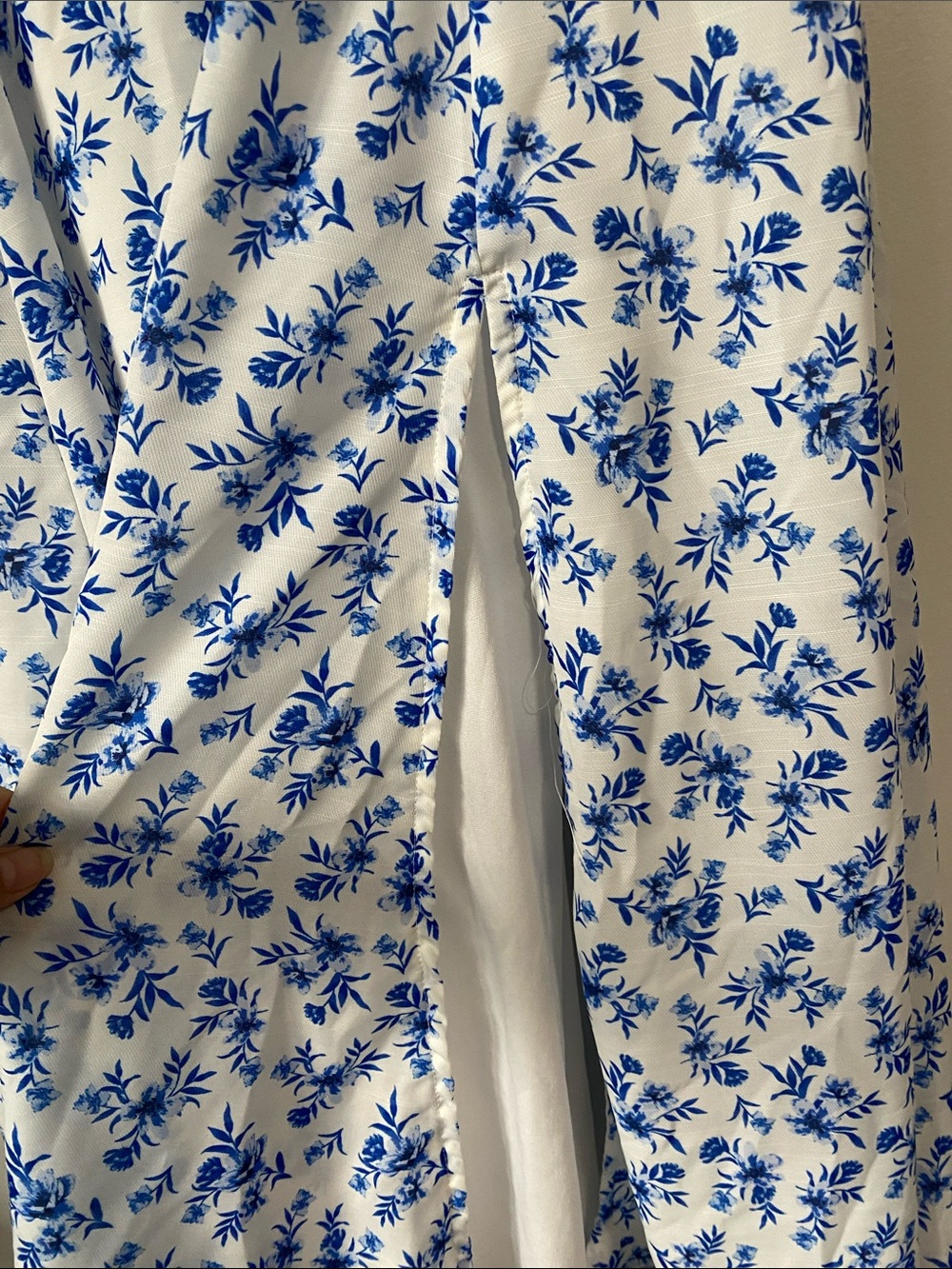 Baltic Born Gwen Smocked Midi Dress Blue Floral Midi puff sleeve XL - Picture 4 of 12